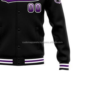 100% Wool Graduation Varsity <b>Jacket</b> with Custom Embroidery Personalized Stand Collar Windproof Letterman Coat for Schools - Product Image 6