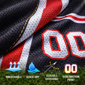 เสื้อบาสเก็ตบอลทีมโรงเรียนแบบสั่งทำพิเศษ แห้งเร็ว ระบายอากาศได้ดี ผ้าโพลีเอสเตอร์ 100% สกรีนชื่อและหมายเลขผู้เล่นตามสั่ง - Product Image 3