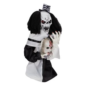 Decorazione di Halloween Clown Spaventoso da 55 cm, Attivabile con Suono, Decorazione Spettrale per Feste, Oggetto di Scena per Casa Stregata Interna - Product Image 2