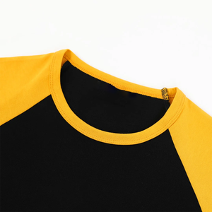 T-shirt unisexe surdimensionné de haute qualité 245 g/m² 100 % coton – T-shirt vierge épais à manches raglan bicolores |   Streetwear Premium - Product Image 2