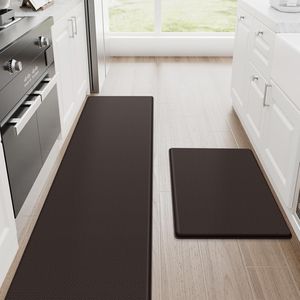 2pcs Kitchen Rugs Anti-Fatigue Cushioned Kitchen Mats Non-Slip Standing Desk Mat Waterproof Kitchen Flooring - Product Image 1
