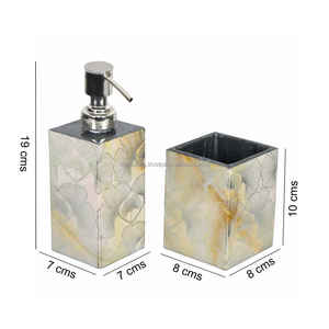 Elegante Juego de Baño de Ocho Piezas con Incrustaciones de Hueso para Uso Doméstico y Hotelero, Diseño Artístico Clásico con Acabado Brillante de Alta Calidad - Product Image 6