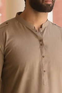 Nouvel ensemble de costume cousu pakistanais et indien à la mode pour hommes, Salwar Kameez long formel en polyester infroissable, avec logo personnalisé, pour l'été - Product Image 6