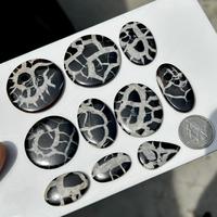 Vente en gros de pierres précieuses naturelles de qualité supérieure, Septarien noir, pierres roulées pour la fabrication de colliers, propriétés curatives naturelles