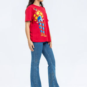 T-shirt ample personnalisé en Spandex, couleur unie, style streetwear, haut en coton de créateur, vêtements grande taille pour femmes - Product Image 5