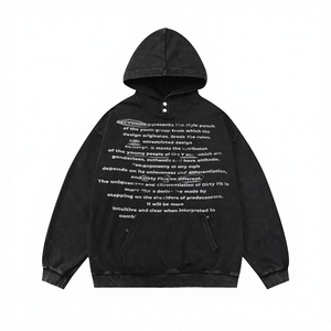 Sudadera con Capucha de Alta Calidad para Hombre, 100% Algodón, Corte Regular, Gruesa, Informal, para Invierno, Lisa, con Impresión Digital - Product Image 1