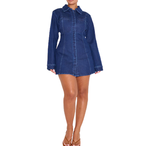 Vestidos Vaqueros para Mujer, Tela Cómoda, Venta al por Mayor, Mejor Calidad, Personalizable, Muestra Gratuita - Product Image 3