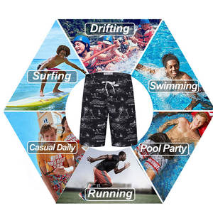 Shorts de Playa para Hombre, Impermeables, Transpirables, con Estampado Floral, Ligeros, Shorts de Baño para Hombre - Product Image 6