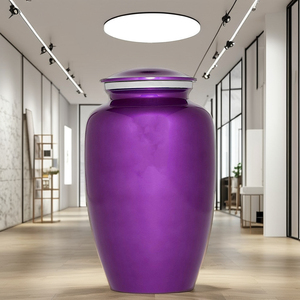โกศบรรจุอัฐิสไตล์ยุโรปสีม่วง ขนาด 10 นิ้ว เป็นมิตรกับสิ่งแวดล้อมและทนทาน - Product Image 1