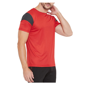 Camiseta Deportiva de Compresión para Hombre, 100% Poliéster de Alta Calidad, con Logotipo Personalizado 2026, para Running, Fisicoculturismo y Fitness, Color Rojo, en Venta - Product Image 5