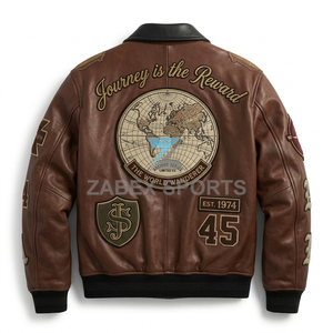 Chaqueta Varsity Personalizada de Moda para Hombre, Estilo Béisbol, de Poliéster/Algodón, Ecológica, Resistente al Viento, para Invierno - Product Image 2