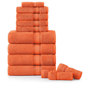 Ensemble de draps de bain en coton abordable, serviettes douces et absorbantes 100 % coton, séchage rapide, écologiques, logo personnalisé, luxe pour hôtel et maison - Product Image 3