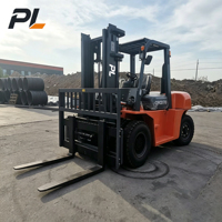 Chariot élévateur diesel PL 7 tonnes, grande capacité, mât triplex, hauteur de levage 6m, pour la logistique portuaire et la manutention de matériaux