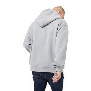Sudadera con Capucha Unisex Extra Grande, Color Gris Sólido, Corte Regular, Algodón French Terry, Ropa Casual de Invierno, Apta para Impresión, 330g - Product Image 1