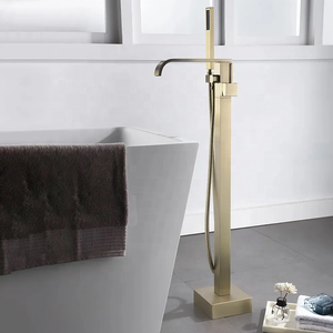 Rubinetti <span class=keywords><strong>per</strong></span> <span class=keywords><strong>vasca</strong></span> <span class=keywords><strong>da</strong></span> <span class=keywords><strong>bagno</strong></span> a pavimento in ottone Free-Standing <span class=keywords><strong>da</strong></span> <span class=keywords><strong>bagno</strong></span> miscelatori a manico singolo rubinetti <span class=keywords><strong>da</strong></span> <span class=keywords><strong>bagno</strong></span> con doccia a mano - Product Image 2
