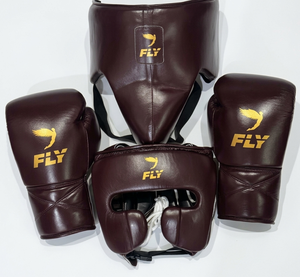 Set de Boxeo Fly SuperLace, Guantes de Boxeo Personalizados de Cuero Vacuno Auténtico, Protector de Cabeza Cheek Bar, Protector Inguinal - Product Image 1