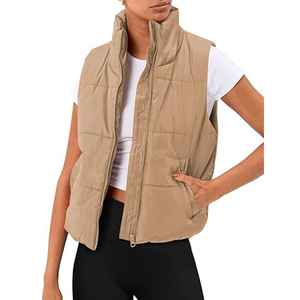 Puffer Vest Waistcoat Warm <b>Padded</b> Jacket Coat Puffer for Women Lightweight Puffer Vest Cheap Price OEM Custom Design - Product Image 4
