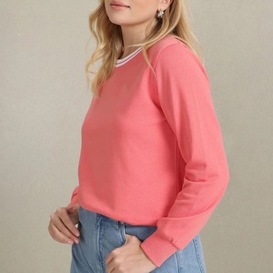 Sweat-shirt décontracté pour femme, col rond, manches longues, avec logo personnalisé, à prix abordable - Product Image 2