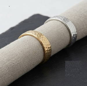 Porte-serviettes personnalisé sur mesure, forme personnalisée, anneaux en métal argenté ou doré, style élégant, anneaux pour serviettes de table, mariage, hôtel, restaurant - Product Image 5