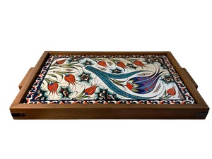 Plateau en bois imprimé personnalisé pour marque privée, idéal pour la décoration professionnelle et la vente en gros, parfait comme plateau de service. - Product Image 5