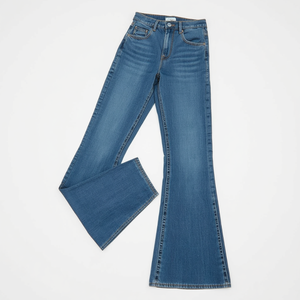 Flared <b>Stretch</b> <b>Women</b> <b>Jeans</b> Fashion Comfortable Slim Fit Denim Pants with OEM ODM Customization - Product Image 2