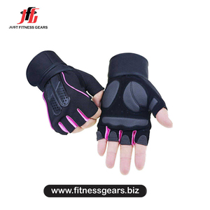 Gants de fitness demi-doigts en cuir PU, avec sangle de poignet réglable, légers, pour la musculation et les sports – Offre Spéciale - Product Image 1