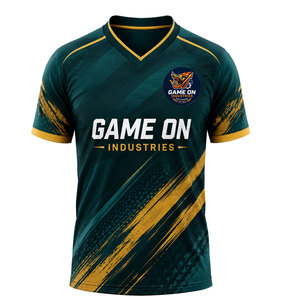 เสื้อฟุตบอลผู้ชายดีไซน์ใหม่ วัสดุโพลีเอสเตอร์ 100% ราคาดีที่สุด ใหม่ล่าสุด ป้องกันรอยยับ ผลิตอย่างดีเยี่ยม - Product Image 2