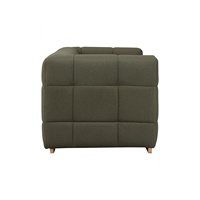 Sofá Seccional Moderno de Tres Plazas, Estilo Mid-Century, Relleno de Espuma, Tapizado en Tela, Resistente a Mascotas, con Cojines Acolchados, Ideal para Apartamentos y Hoteles