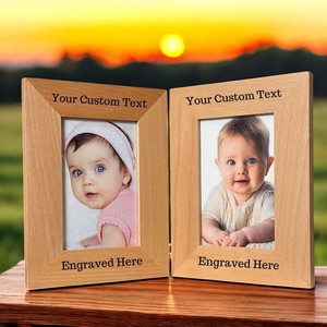 Assured Quality Wooden Photo <b>Frame</b> Rectangular Vertical Engraved Handmade Tabletop Classic - Product Image 5