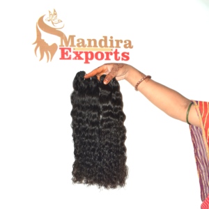Raw <b>Hair</b> Wholesale Natural Black South Indian Temple <b>Hair</b> Deep Wave Deep <b>Curly</b> Blunt Cut Remy <b>Human</b> <b>Hair</b> <b>Extensions</b> - Product Image 2