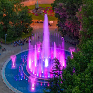 Fontaine de bassin grande taille Horticlub avec lumière LED, danse musicale aquatique flottante pour parcs et hôtels extérieurs - Product Image 1