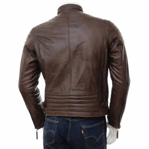 2026 Comfortable Top Quality <b>Men</b> <b>Leather</b> <b>Jackets</b> Fully Customized Genuine Cowhide <b>Leather</b> <b>Men</b> <b>Leather</b> <b>Jackets</b> Cheap - Product Image 5