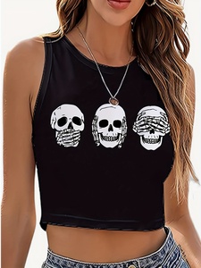 Débardeur de fitness unisexe en polyester/coton uni, sans manches, maille respirante, tricoté, anti-boulochage, col rond, style streetwear, personnalisable - Product Image 2