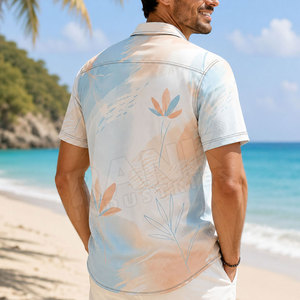 Service OEM, impression personnalisée, chemises de plage pour hommes de qualité supérieure, vente en gros de chemises de plage pour hommes, vente en ligne. - Product Image 5