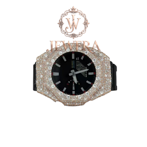 Mossinate Fashionable Rubber Diamond <b>Watch</b> Durable Timepiece with Genuine Diamonds and Scratch Resistant Design - Product Image 3