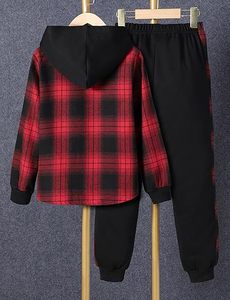 Ensemble de vêtements essentiels pour enfants urbains, style confortable, couleur unie classique, polyvalent, à porter tous les jours - Product Image 3