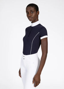 Camisa ecuestre de tela suave premium para mujer, diseñada para brindar comodidad, apariencia elegante y rendimiento flexible al montar. - Product Image 5