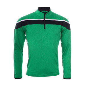 Customized Color Long Sleeve Half Zip Lightweight Sport <b>Shirt</b> <b>Black</b> <b>White</b> <b>Stripes</b> Breathable Polyester Outdoor All Sports - Product Image 1