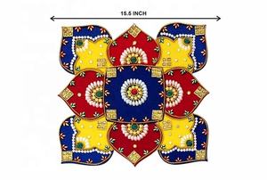 Decoración Étnica de Acrílico Multicolor para Puerta Principal, Decoración de Rangoli para Eventos, Bodas, Aniversarios y Fiestas - Product Image 5