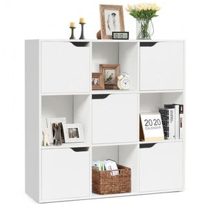 Libreria Divisoria Autoportante a 9 Cubi in Legno per Casa e Ufficio - Product Image 1