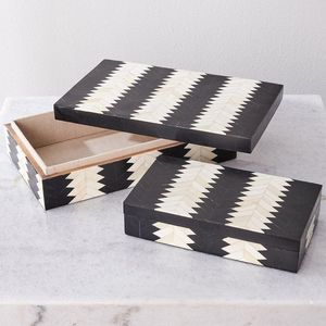 Luxury Resin Inlay Jewelry <b>Box</b> Handmade Ring Organizer <b>Box</b> for <b>Earrings</b> Necklace Bracelet and Precious Accessories - Product Image 4