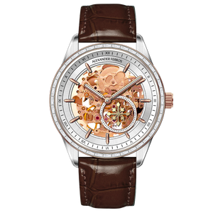 นาฬิกาข้อมือผู้ชาย รุ่น Round Alexander Ferros 9261D-02 สายสแตนเลส ตัวเรือนสแตนเลส หน้าปัดแซฟไฟร์ กันน้ำ ระบบจักรกล ออโตเมติก แฟชั่น อนาล็อก - Product Image 1