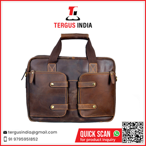 Bolsa de Negocios de Cuero Genuino de Alta Calidad con Logotipo Personalizable al por Mayor, Estilo Vintage para Portátil - Product Image 2