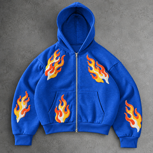 Sudaderas con Estampado de Planetas, Diseño Cósmico, con Capucha y Cierre Frontal, Ropa Informal, Atuendo para Festivales, Detalles Decorativos, Colecciones Minoristas - Product Image 3