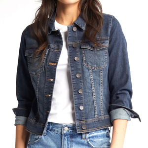 Latest Fashion <b>Jacket</b> <b>Spring</b> Autumn 100% Cotton Thin Turn-Down Collar Embroidered Motorcycle <b>Jacket</b> Casual <b>Women</b> Denim <b>Jacket</b> - Product Image 5