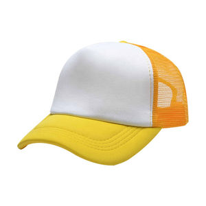 Gorra trucker de espuma gris lisa de cinco paneles con malla, transpirable, deportiva de verano, visera solar, ajustable con cierre snapback para hombres y mujeres - Product Image 2