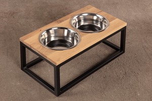 Moderno Comedero de Madera para Perros, para Cocina y Espacios Interiores, Elegante Estación de Comida Elevada para Mascotas, Adecuado para Perros - Product Image 6