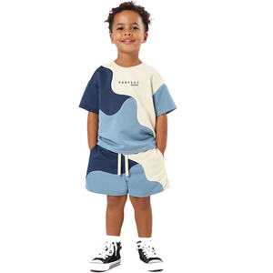 Conjuntos de Ropa para Niños de 3 Colores, Conjuntos Unisex de Verano para Niños, Conjuntos de Pantalones Cortos, Conjuntos de Camisetas, Logotipo Bordado Personalizado, Traje Deportivo Infantil - Product Image 1