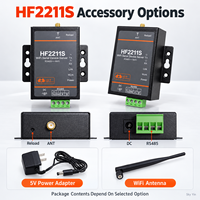 HF2211 WiFi Ethernet MQTT TCP/IP Konverter Serial Modbus IoT Gateway Dua Arah Transparan RTU DTU RS232 Komunikasi Jaringan