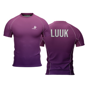 T-shirt de loisirs personnalisé pour homme, col rond, manches courtes, respirant, antibactérien, 100 % polyester, séchage rapide, uni - Product Image 4